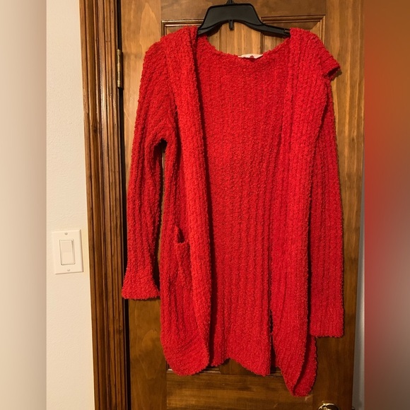 No Boundaries Sweaters - No Boundaries Red Hooded Super Soft Comfy Sweater Size XL